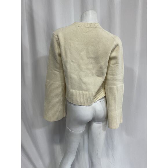 Alc Ltd 'Clover' White Crew Neck Long Sleeve Wool Sweater Size S - Picture 3 of 5
